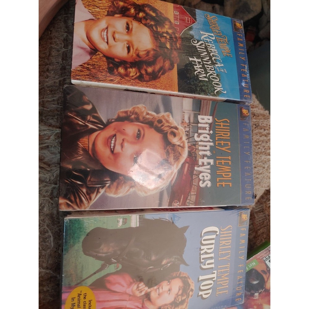 3 x Shirley Temple sealed vhs movies.. Titles in description